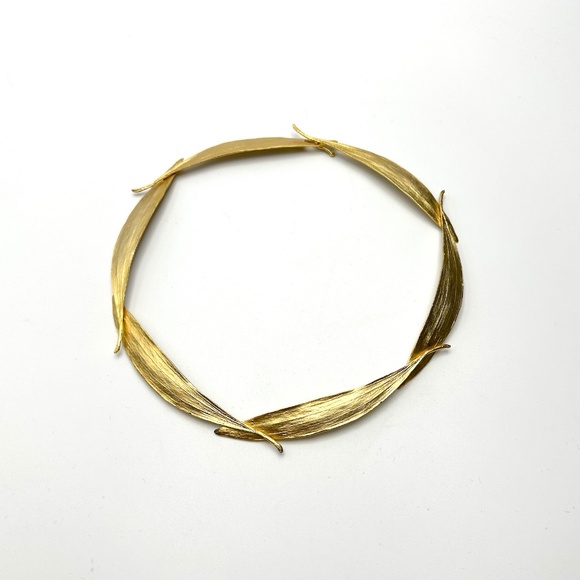 Eucalyptus Leaf Gold Collar Necklace by Michael Michaud — Signed — NWOT - Picture 6 of 9